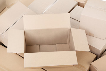 Background of cardboard boxes