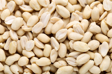 Background of peeled peanuts