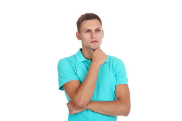 Obraz premium Portrait of young man isolated on white background