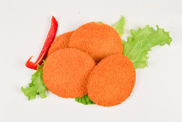 Fish burger isolated on white background.