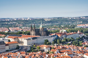 Fototapeta na wymiar Prague Castle and Saint Vitus Cathedral, Czech Republic.