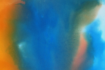 Colorful hand painted ink background. Abstract delicate texture. Contemporary wallpaper.