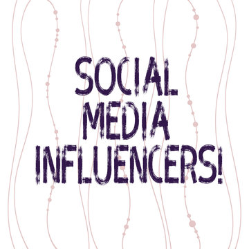 Text sign showing Social Media Influencers. Conceptual photo showing who have a reputation for their knowledge Vertical Curved String Free Flow with Beads Seamless Repeat Pattern photo