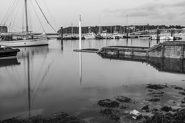 Long exposure photography from the West Cowes docks, in front of the Royal Yacht Squadron