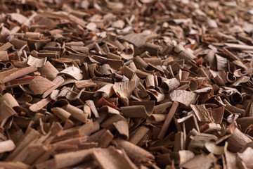 Scraps of wood left over from utilization