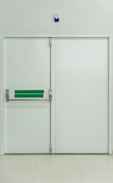 Building Emergency Exit Door With Fire Alarm Switch