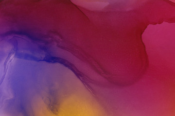 Fototapeta premium Colorful hand painted ink background. Abstract delicate texture. Contemporary wallpaper.