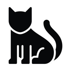 Cat sitting icon. simple cat symbol.