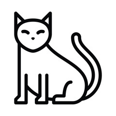 Cat sitting icon. simple cat symbol.