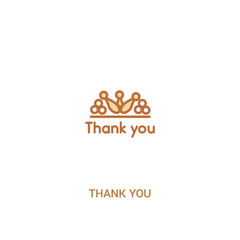 thank you concept 2 colored icon. simple line element illustration. outline brown thank you symbol. can be used for web and mobile ui/ux.