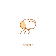drizzle concept 2 colored icon. simple line element illustration. outline brown drizzle symbol. can be used for web and mobile ui/ux.