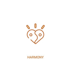 harmony concept 2 colored icon. simple line element illustration. outline brown harmony symbol. can be used for web and mobile ui/ux.