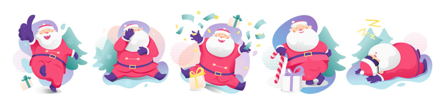 Naklejka Santa Claus Sticker Set