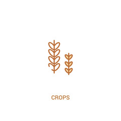 crops concept 2 colored icon. simple line element illustration. outline brown crops symbol. can be used for web and mobile ui/ux.