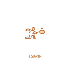 squash concept 2 colored icon. simple line element illustration. outline brown squash symbol. can be used for web and mobile ui/ux.