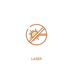 laser concept 2 colored icon. simple line element illustration. outline brown laser symbol. can be used for web and mobile ui/ux.