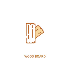 wood board concept 2 colored icon. simple line element illustration. outline brown wood board symbol. can be used for web and mobile ui/ux.
