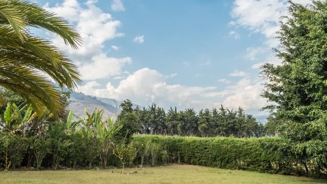 Time-lapse: Sunny day at Bocono mountains, Trujillo State. Venezuela