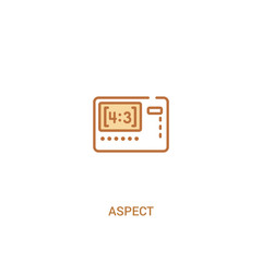 aspect concept 2 colored icon. simple line element illustration. outline brown aspect symbol. can be used for web and mobile ui/ux.
