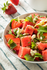 Homemade Raw Feta Watermelon Salad