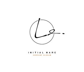 L D LD Beauty vector initial logo, handwriting logo of initial signature, wedding, fashion, jewerly, boutique, floral and botanical with creative template for any company or business.