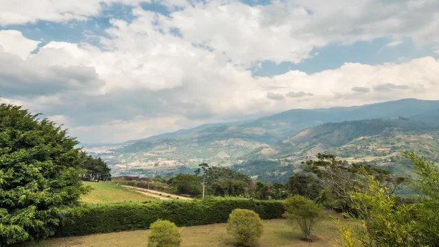 Time-lapse: Sunny day at Bocono mountains, Trujillo State. Venezuela