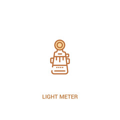 light meter concept 2 colored icon. simple line element illustration. outline brown light meter symbol. can be used for web and mobile ui/ux.