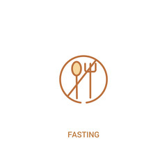 fasting concept 2 colored icon. simple line element illustration. outline brown fasting symbol. can be used for web and mobile ui/ux.