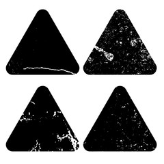 Blank Triangle postal stamps set.illustration vector 