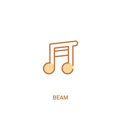 beam concept 2 colored icon. simple line element illustration. outline brown beam symbol. can be used for web and mobile ui/ux.