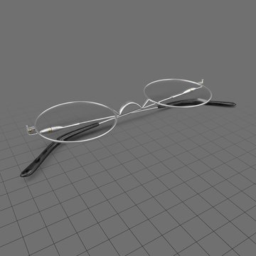 Round folded eyeglasses