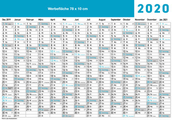 Wandkalender 2020