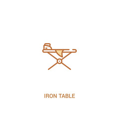 iron table concept 2 colored icon. simple line element illustration. outline brown iron table symbol. can be used for web and mobile ui/ux.