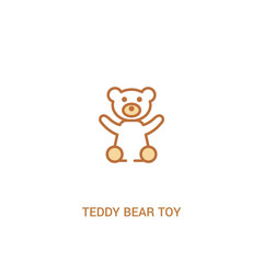 teddy bear toy concept 2 colored icon. simple line element illustration. outline brown teddy bear toy symbol. can be used for web and mobile ui/ux.