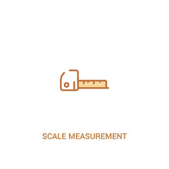 scale measurement concept 2 colored icon. simple line element illustration. outline brown scale measurement symbol. can be used for web and mobile ui/ux.