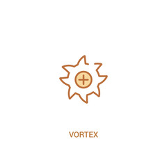 vortex concept 2 colored icon. simple line element illustration. outline brown vortex symbol. can be used for web and mobile ui/ux.