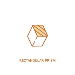 rectangular prism concept 2 colored icon. simple line element illustration. outline brown rectangular prism symbol. can be used for web and mobile ui/ux.
