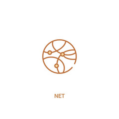 net concept 2 colored icon. simple line element illustration. outline brown net symbol. can be used for web and mobile ui/ux.