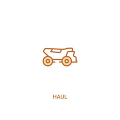 haul concept 2 colored icon. simple line element illustration. outline brown haul symbol. can be used for web and mobile ui/ux.