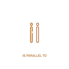 is parallel to concept 2 colored icon. simple line element illustration. outline brown is parallel to symbol. can be used for web and mobile ui/ux.