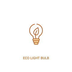 eco light bulb concept 2 colored icon. simple line element illustration. outline brown eco light bulb symbol. can be used for web and mobile ui/ux.