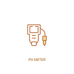 ph meter concept 2 colored icon. simple line element illustration. outline brown ph meter symbol. can be used for web and mobile ui/ux.