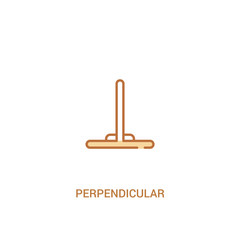 perpendicular concept 2 colored icon. simple line element illustration. outline brown perpendicular symbol. can be used for web and mobile ui/ux.