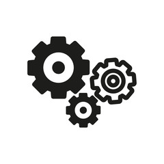 The settings icon. Vector illustration