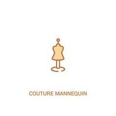 couture mannequin concept 2 colored icon. simple line element illustration. outline brown couture mannequin symbol. can be used for web and mobile ui/ux.