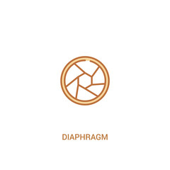 diaphragm concept 2 colored icon. simple line element illustration. outline brown diaphragm symbol. can be used for web and mobile ui/ux.