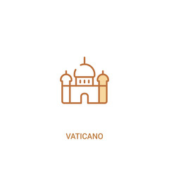 vaticano concept 2 colored icon. simple line element illustration. outline brown vaticano symbol. can be used for web and mobile ui/ux.