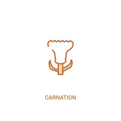 carnation concept 2 colored icon. simple line element illustration. outline brown carnation symbol. can be used for web and mobile ui/ux.