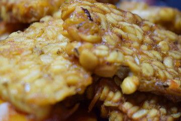 Tempeh Goreng Indonesian Traditional Food