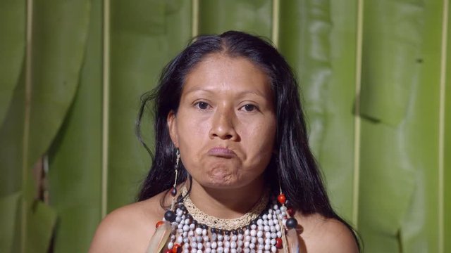 Facial Expression Of A Woman Pouting